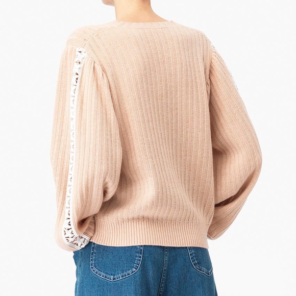 SEE BY CHLOE Rose Lace-trim sweater XS - Picture 3 of 7